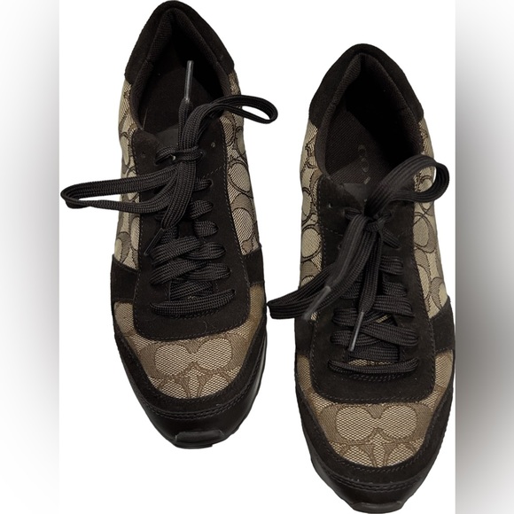 Coach Shoes - COACH Mason Signature Sneakers Lace-Up woman’s size 8